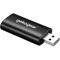 Adesso GekoGear Orbit A100 Wireless USB Dongle Compatible with Apple Carplay, Black