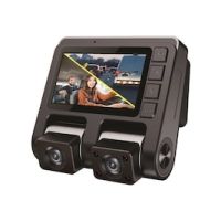 Adesso GekoGear Orbit D110 2 Channel 1080P Front/In-Cabin Dashcam With Display, Black