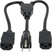 EATON P004-18N-2C13 POWER CORD SPLITTER - C13 - FEMALE LEFT GENDER - C14 - MALE RIGHT GENDER - 18INC