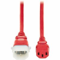 Eaton P005-E04-ARD-6 Tripp Lite C13 to P-Lock C14 Power Cord, Red, 4ft