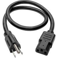 EATON TRIPP LITE SERIES P007-002 COMPUTER POWER CORD, NEMA 5-15P TO C13 - HEAVY-DUTY, 15A
