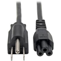 Tripp Lite P013-003 Power Cord NEMA 5-15P to C5, 125V 2.5A 18AWG SVT, Black, 3ft
