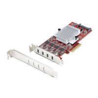 StarTech P10Q4C-USB-CARD-LP 4-Port USB Type-C PCIe Card, USB 3.2 10Gbps, USB-C PCI Express Expansion Card, 4x USB Controllers, TAA