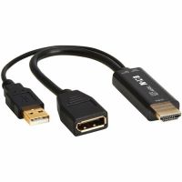 EATON P130-06N-DP-4K6 Tripp Lite HDMI to DisplayPort Active Converter Adapter with USB Power, 4K