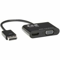 Eaton Tripp Lite Series P136-06N-HV-V2 DisplayPort to HDMI VGA Adapter Converter 4K x 2K @ 24/30Hz DP to HDMI VGA DPort 1.2 - video