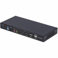 StarTech P2ADD121D-KVM-SWITCH 2-Port Dual-Monitor DisplayPort KVM Switch with Dual View Video Matrix, 4K 60Hz, 4x USB Hub Ports, TAA