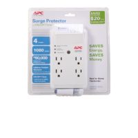 APC SurgeArrest Essential 4-out Wall-Mount Surge Protector With Timer White P4GC