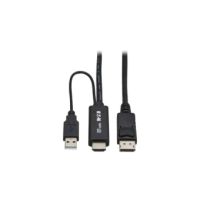 EATON TRIPP LITE SERIES P567-02M-4K6 HDMI TO DISPLAYPORT ACTIVE ADAPTER CABLE (M/M) - 4K 60 HZ, USB