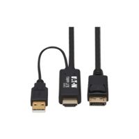 EATON TRIPP LITE SERIES P567-02M HDMI TO DISPLAYPORT ACTIVE ADAPTER CABLE (M/M) - 4K, USB