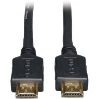 Eaton Tripp Lite Series C6PATCH100WH P568-100-HD Standard-Speed HDMI Cable, 24 AWG High Definition, Digital Video with Audio Cable (M/M), 100 ft. (30.5 m) - HDMI Male Digital Audio/Video  - Black (P568-100-HD)