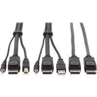 EATON P783-006-DP Dual DisplayPort KVM Cable Kit – DP, USB, 3.5mm