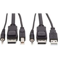 EATON P783-006 DisplayPort KVM Cable Kit, 3-in-1 – USB-A, 3.5mm, DisplayPort Left Connector
