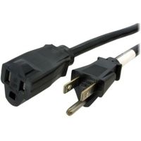 StarTech PAC10110 10ft (3m) Power Extension Cord, NEMA5-15R to NEMA5-15P Black Extension Cord, 13A 125V, 16AWG, Computer Cord