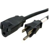 StarTech PAC10120 20ft (6m) Power Extension Cord, NEMA5-15R to NEMA5-15P Black Extension Cord, 13A 125V, 16AWG, Computer