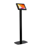 CTA Digital Premium Thin Profile Floor Stand w/ Security Enclosure Black For 10.2in Ipad PAD-CHKB