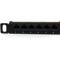 StarTech 24 Port 0.5U Cat5e Patch Panel - RJ45 Ethernet Rackmount Cat 5e 110 Patch Panel - PANELHU24