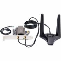 StarTech Wi-Fi 6E PCIe Network Card with Bluetooth 5.3, Magnetic Antenna Base with 3.6ft Cables, Tri-Band 802.11ax, AX5400 WiFi NIC, Windows/Linux - PCI Express Wi-Fi Card for PC - PAX2235-WIFI-6E-CARD