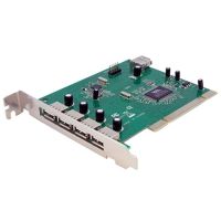 StarTech PCIUSB7 7 Port PCI USB Card Adapter - PCI to USB 2.0 Controller Adapter Card - Full Profile Expansion Card , TAA