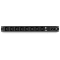 StarTech 1U 19 8 Port Rack Mount PDU C13 Socket Horizontal Power Strip 16A 240V - PDU08C13H
