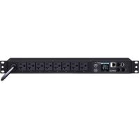 CyberPower PDU31002 Monitored PDU(20)16A/100-120V (8) 5-20P/NEMA (L)5-20R Outlets /12' Cord/1U