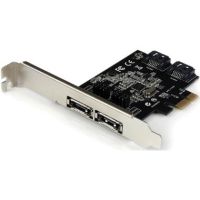 StarTech 4-Port (2 Internal/2 External) PCIe SATA 6 Gb/s Controller Card - PEXESAT322I