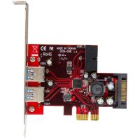 StarTech 4 Port PCI Express USB 3.0 Card - 5Gbps - 2 External & 2 Internal - SATA Power - UASP Support - 2x Internal (IDC) Motherboard-Style Headers - TAA - PEXUSB3S2EI