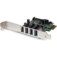 StarTech 4-Port SuperSpeed USB 3.0 PCIe Card with SATA Power Connector & UASP - PEXUSB3S4V