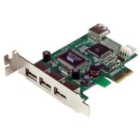 StarTech 4-Port PCI Express Low-Profile High-Speed USB 2.0 Card - PEXUSB4DP