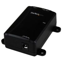 StarTech POEINJ1G 1-Port Gigabit PoE+ Power-over-Ethernet Injector, 48V 30W, 802.3at 802.3af, Wall-Mountable