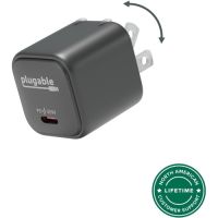 Plugable PS-30C1B 30W GaN USB-C Wall Charger (Black)