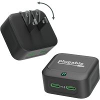 PLUGABLE TECHNOLOGIES PS-40C2B 40W Dual USB-C Charger, Black  