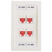 PANDUIT PSL-DCJB-C JackModBlock Outlet Device, 100 Block Out, Red  
