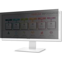 ROCSTOR PV0037-B1 PrivacyView 24in Widescreen Monitor Privacy Screen Filter for 24in Monitor/Display  