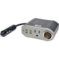 Eaton Tripp Lite PV100USB Series Ultra-Compact Car Inverter 100W 12V CLA 120V 2 USB Charging Ports 1 Outlet - DC to AC power