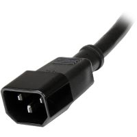 StarTech 1ft (30cm) Power Extension Cord, C14 to C13, 10A 125V, 18AWG, Computer Power Cord Extension, IEC-320-C14 to IEC-320-C13 AC Power Cable Extension for Power Supply, UL Listed - PXT1001