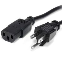 StarTech PXT10112 12ft (3.6m) Computer Power Cord, NEMA 5-15P to C13, 10A 125V 18AWG, Black Replacement AC PC Power Cord