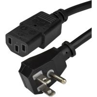 StarTech PXTF10110 10ft (3m) Computer Power Cord, Flat 5-15P to C13, 10A 125V, 18AWG, Black Replacement AC PC Power Cord,