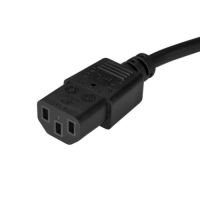StarTech 10ft (3m) PC Power Cord, Right Angle NEMA 5-15P to C13, 18AWG - PXTR10110