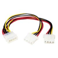 StarTech LP4 Male to Dual LP4 Female Power Y Splitter Cable - PYO2L