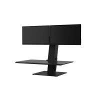 Humanscale Quickstand Eco Mounting Kit For 2 LCD Displays/Keyboard/Mouse Black QSE2DMB
