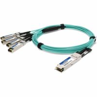 ADD-ON QSFP-4SFP-AOC3M-AO MSA and TAA Compliant 40GBASE-AOC QSFP+ to 4XSFP+ Direct Attach Cable, 3M, 850NM