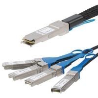 STARTECH QSFP4SFPPC1M 100% MSA Uncoded Compatible 1M Direct Attach Cable, 40Gbps Passive Twinax
