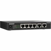 QNAP INC QSW-2104-2T-R2-US Unmanaged Desktop Switch, 4 Port 2.5Gbps Auto Negotiation