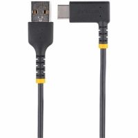 StarTech R2ACR-1M-USB-CABLE 3ft (1m) USB-A to USB-C Fast Charging Cable, Rugged, Right-Angled, Charge & Sync, 3A, USB 2.0, TPE Jacket