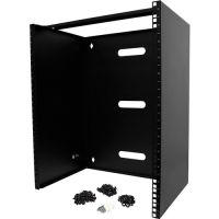 StarTech 14U Wall Mount Network Rack - 14" (35.5cm) Deep (Low Profile) - 19" Patch Panel Bracket for Shallow Server, IT Equipment, Network Switches - 77lbs/35kg Weight Cap., Black - RACK-14U-14-BRACKET