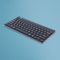 R-GO RGOCOUSWLBL Ergonomic Compact Slim Keyboard, Bluetooth, For PC/Computer/Desktop