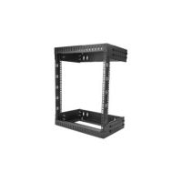StarTech 2-Post 12U Heavy-Duty Wall Mount Network Rack, 19" Open Frame Server AV Data Rack with Adjustable Depth - RK12WALLOA