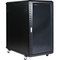 StarTech RK2236BKF 4-Post 22U Server Rack Cabinet, 19" Data Rack Cabinet for Computer / IT Equipment, Half-Height Network Rack