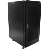 StarTech 25 RU 36" Knock-Down Server Rack Cabinet with Casters (Black) - RK2536BKF