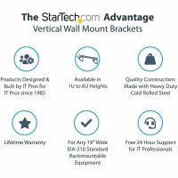 StarTech 6U Vertical Wallmount Server Rack - Low-Profile Steel Bracket - RK619WALLV